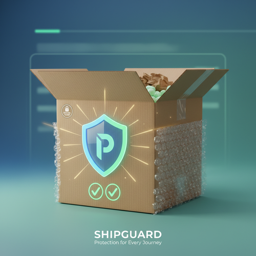 cREA UNA IMAGEN ATRACTIVA PARA LA COMPRA Y PARA QUE EL CLIENTE LA SELECCIONE, DE UN SHIPPING PROTECTION